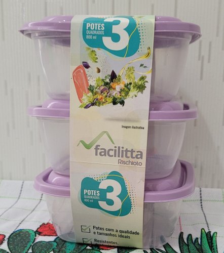 Pote Plástico 800ml (3 unidades)