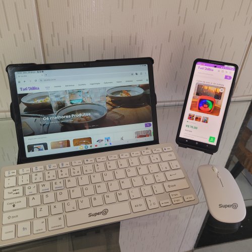 Teclado com mouse YA-8078 Bluetooth